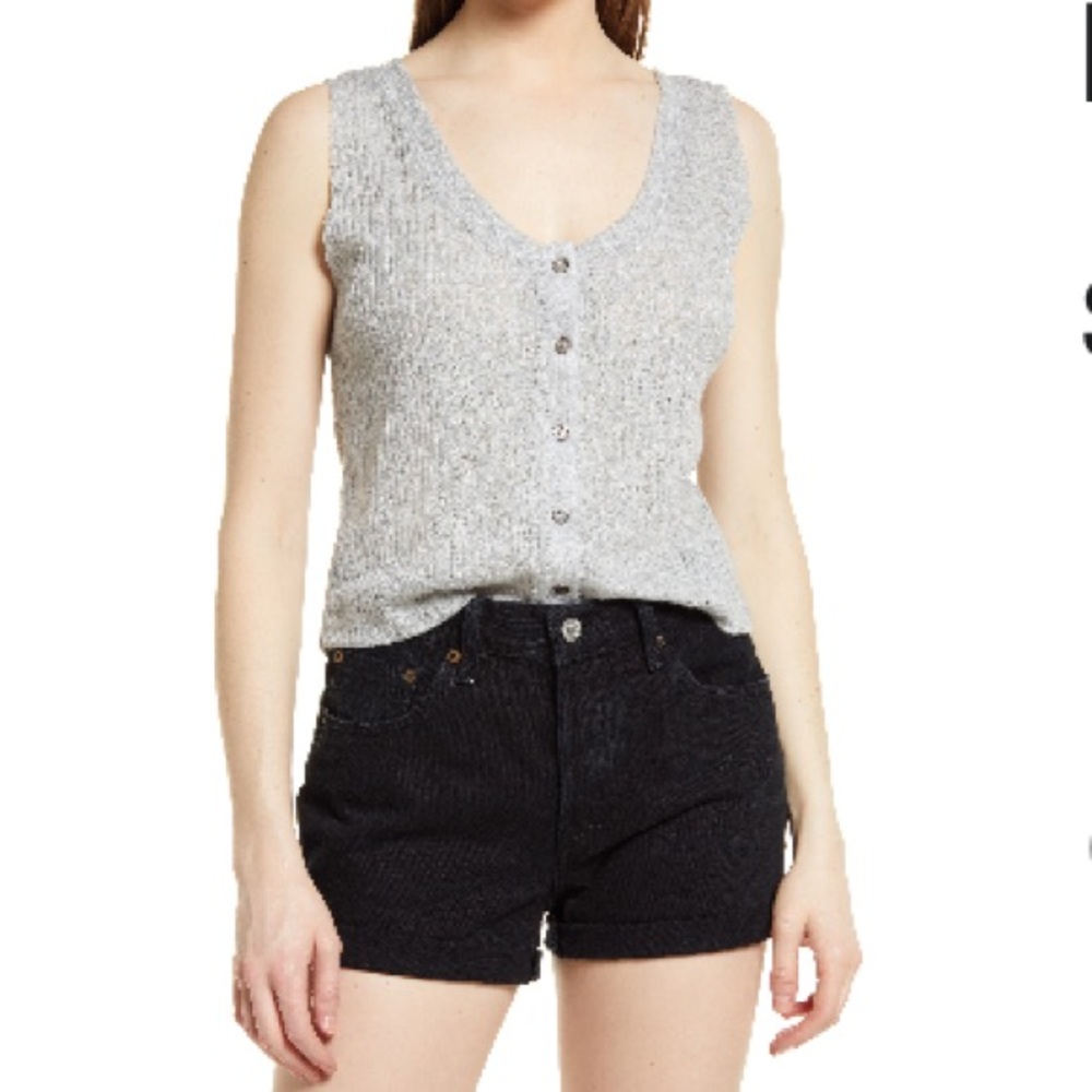 Melrose and Market Button Front Tank
